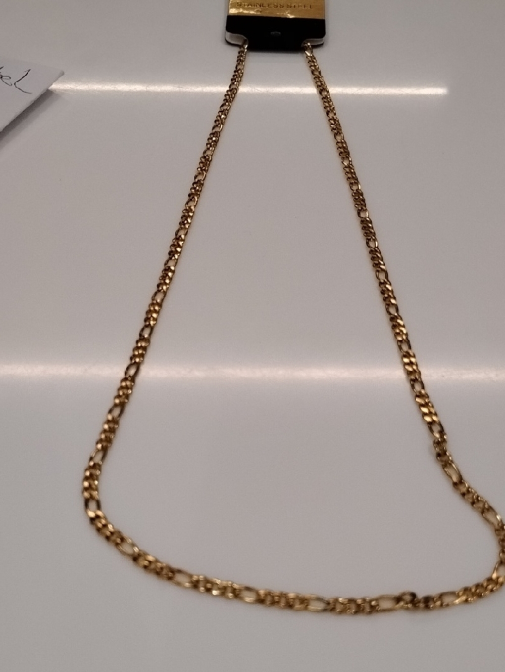 Classic Gold Figaro Chain Necklace for Women 24" 4mm Tarnish Resistant Steel